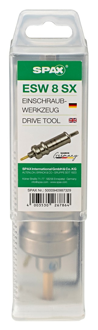 Herramienta de atornillado SPAX ESW8SX con bit T-STAR plus T40, 50 mm de longitud