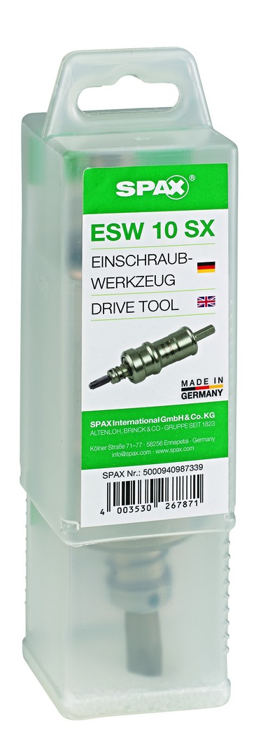 Herramienta de atornillado SPAX ESW10SX con bit T-STAR plus T50, 35mm de longitud