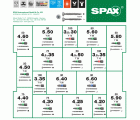 SPAX Maleta de montaje L-BOXX, 1 unidad, Kit de tornillos con 17 dimensiones, Cabeza plana, T-STAR plus, 4CUT, Edelstahl A2