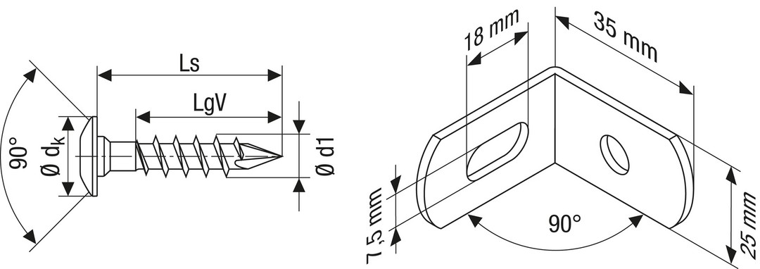 SPAX Conector de vallas, 7 x 35 mm, 12 unidades, Rosca completa, Cabeza segmentada, T-STAR plus T30, Punta CUT, Acero inoxidable A1