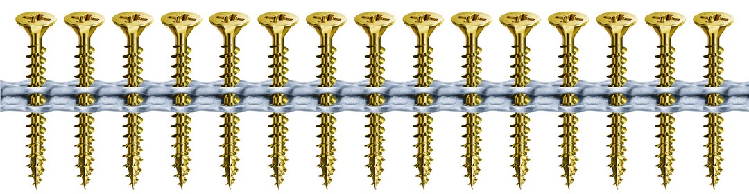 SPAX Tornillo universal encintados, 3,5 x 25 mm, 200 unidades, Rosca completa, Cabeza plana, Ranura en cruz Z2, 4CUT, YELLOX
