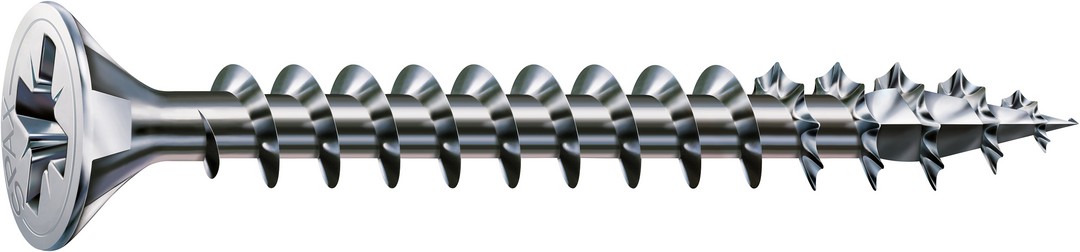 SPAX Tornillo universal, 3,5 x 12 mm, 200 unidades, Rosca completa, Cabeza plana, Ranura en cruz Z2, 4CUT, WIROX