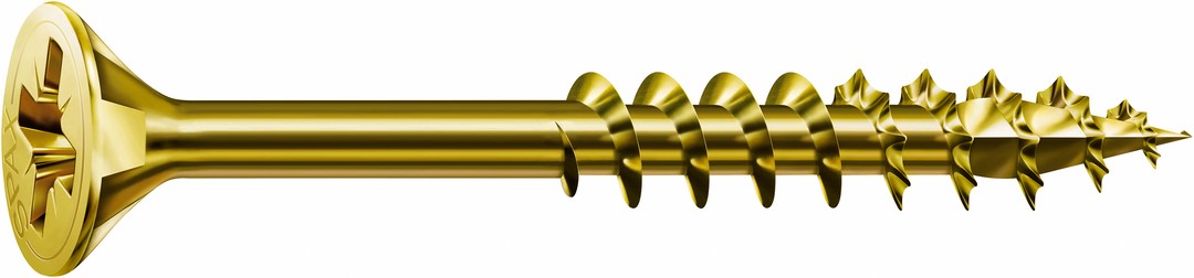 SPAX Tornillo universal, 3,5 x 50 mm, 20 unidades, Rosca parcial, Cabeza plana, Ranura en cruz Z2, 4CUT, YELLOX