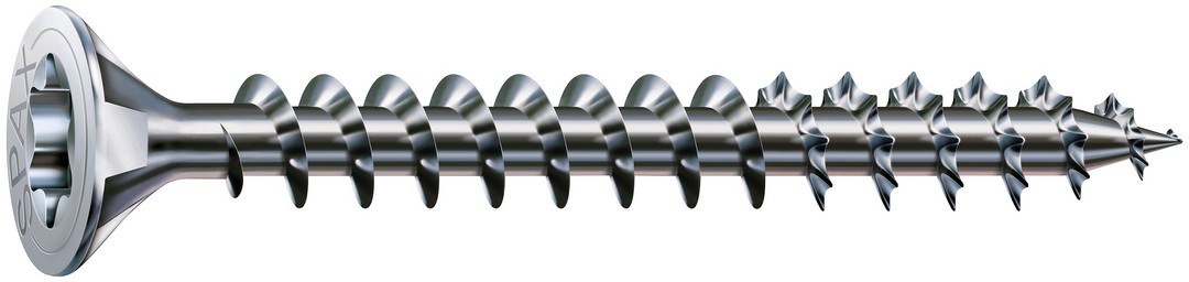 SPAX Tornillo universal, 3 x 12 mm, 30 unidades, Rosca completa, Cabeza plana, T-STAR plus T10, Punta S, WIROX
