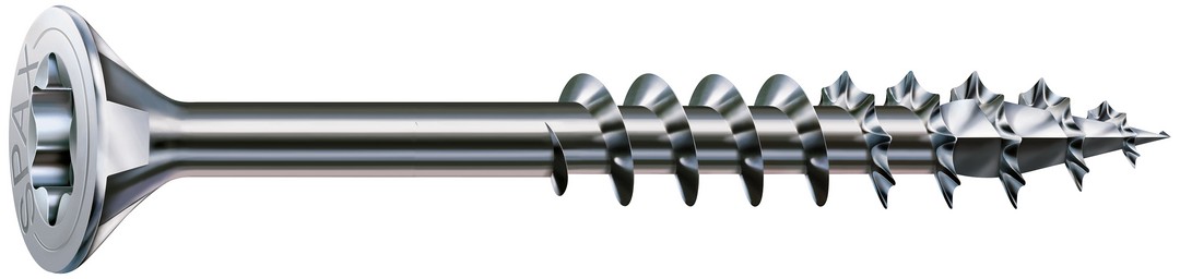SPAX Tornillo universal, 3,5 x 30 mm, 600 unidades, Rosca parcial, Cabeza plana, T-STAR plus T20, 4CUT, WIROX