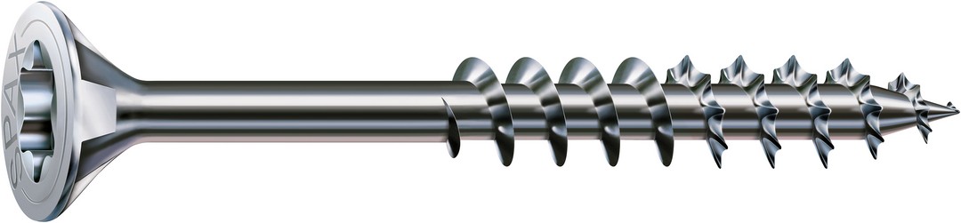 SPAX Tornillo universal, 3 x 30 mm, 100 unidades, Rosca parcial, Cabeza plana, T-STAR plus T10, Punta S, WIROX