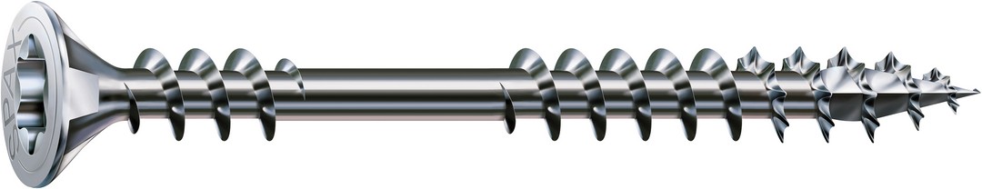 SPAX Tornillo de fijación, 4,5 x 50 mm, 200 unidades, Rosca de fijación, Cabeza plana, T-STAR plus T20, 4CUT, WIROX