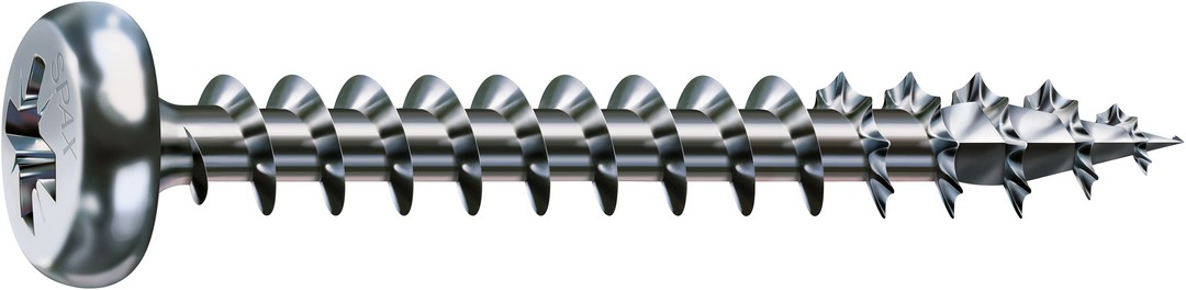 SPAX Tornillo universal, 3,5 x 12 mm, 1000 unidades, Rosca completa, Cabeza redonda, Ranura en cruz Z2, 4CUT, WIROX