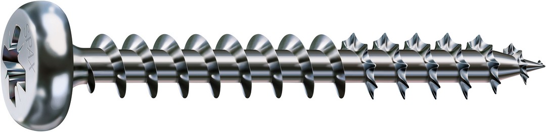 SPAX Tornillo universal, 3 x 10 mm, 1000 unidades, Rosca completa, Cabeza redonda, Ranura en cruz Z1, Punta S, WIROX