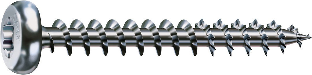 SPAX Tornillo universal, 3 x 12 mm, 200 unidades, Rosca completa, Cabeza redonda, T-STAR plus T10, Punta S, WIROX