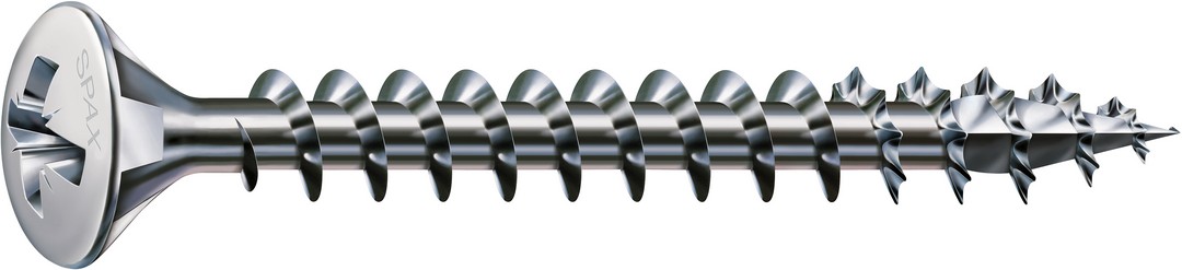 SPAX Tornillo universal, 3,5 x 15 mm, 1000 unidades, Rosca completa, Cabeza gota de sebo, Ranura en cruz Z2, 4CUT, WIROX