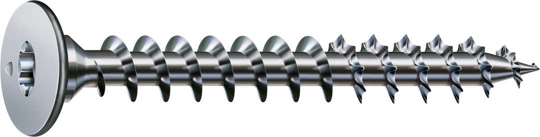 SPAX Cabeza de unión plana para paredes traseras, 3,0 x 20 mm, 25 unidades, rosca completa, cabeza de unión, T-STAR plus, 4CUT, WIROX