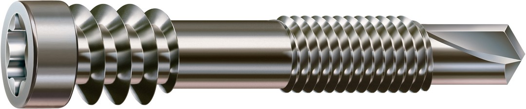 SPAX Tornillo para terraza Aluminio, 5 x 44 mm, 100 unidades, Rosca de fijación, Cabeza cilíndrica, T-STAR plus T25, Punta perforadora, Acero inoxidable A2