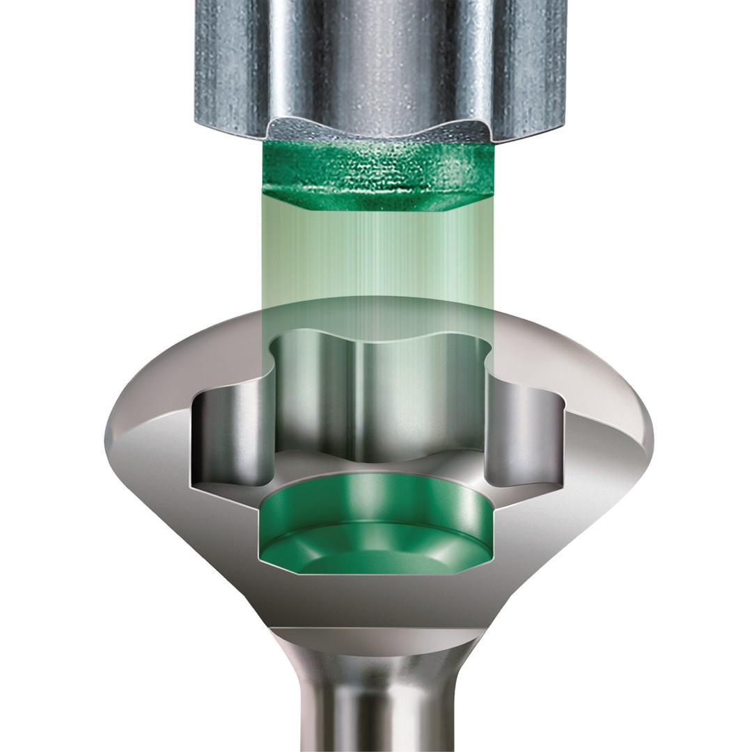 SPAX Tornillo con cubierta, 4,5 x 25 mm, 15 unidades, rosca completa, cabeza gota de sebo, T-STAR plus T20, 4CUT, acero inoxidable A2