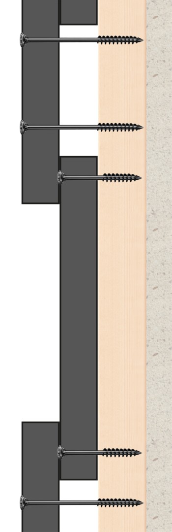 SPAX Tornillo para fachadas, 4,5 x 50 mm, 200 piezas, parcialmente roscado, cabeza avellanada elevada, T-STAR plus T20, punta CUT, acero inoxidable A2 BLAX