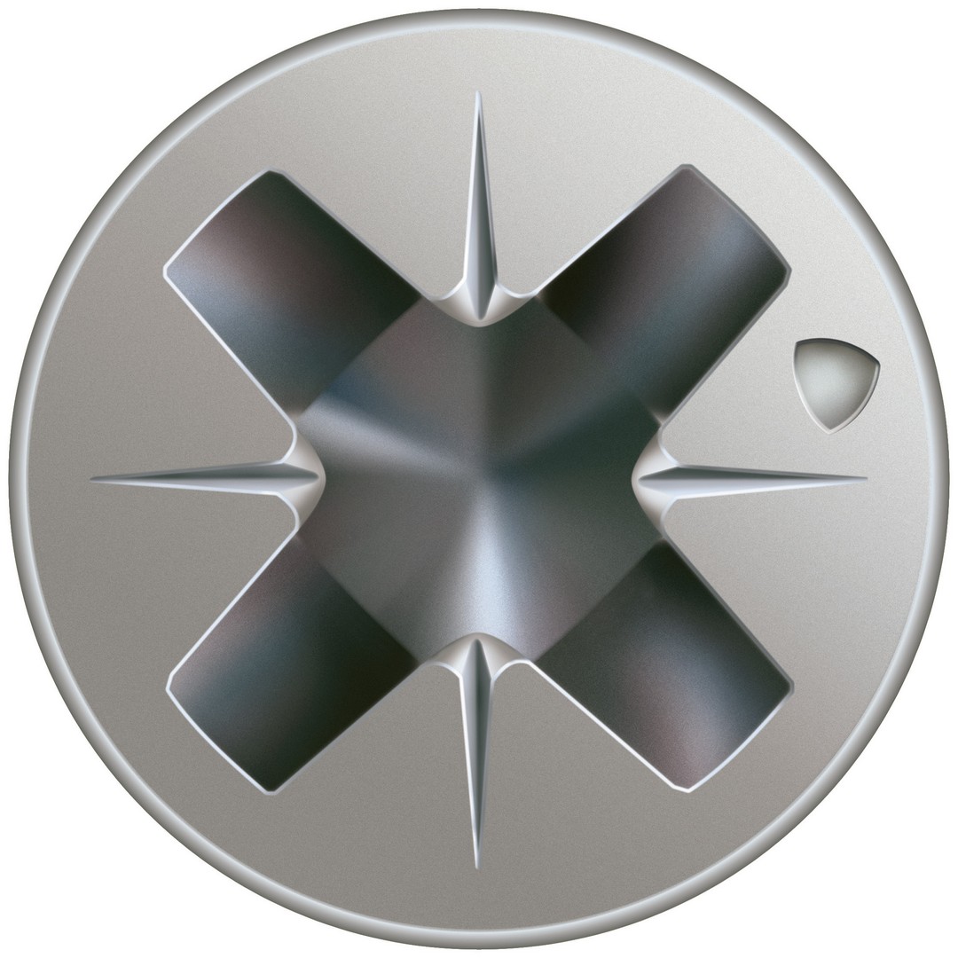 SPAX Tornillo para listones de madera, 3,5 x 40 mm, 200 unidades, Rosca parcial, Cabeza plana, Ranura en cruz Z2, Punta CUT, Acero inoxidable A2