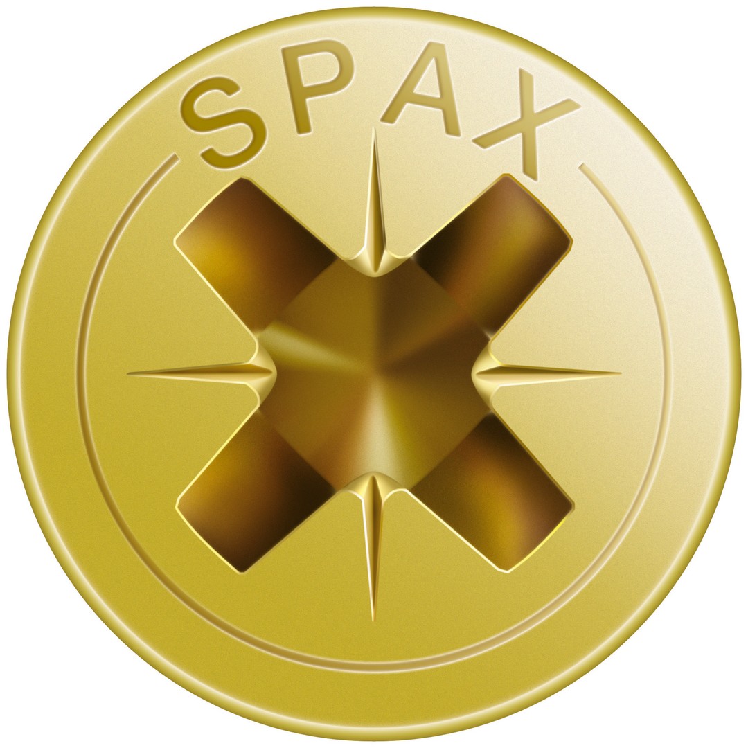 SPAX Tornillo universal, 3,5 x 30 mm, 1000 unidades, Rosca parcial, Cabeza plana, Ranura en cruz Z2, 4CUT, YELLOX
