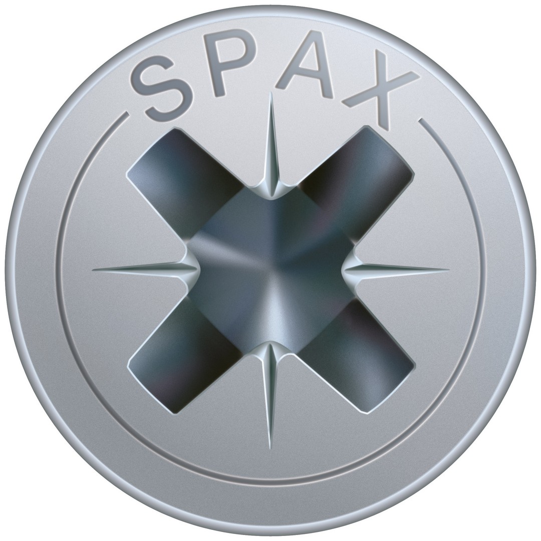 SPAX Tornillo universal, 3,5 x 30 mm, 1000 unidades, Rosca parcial, Cabeza plana, Ranura en cruz Z2, 4CUT, WIROX