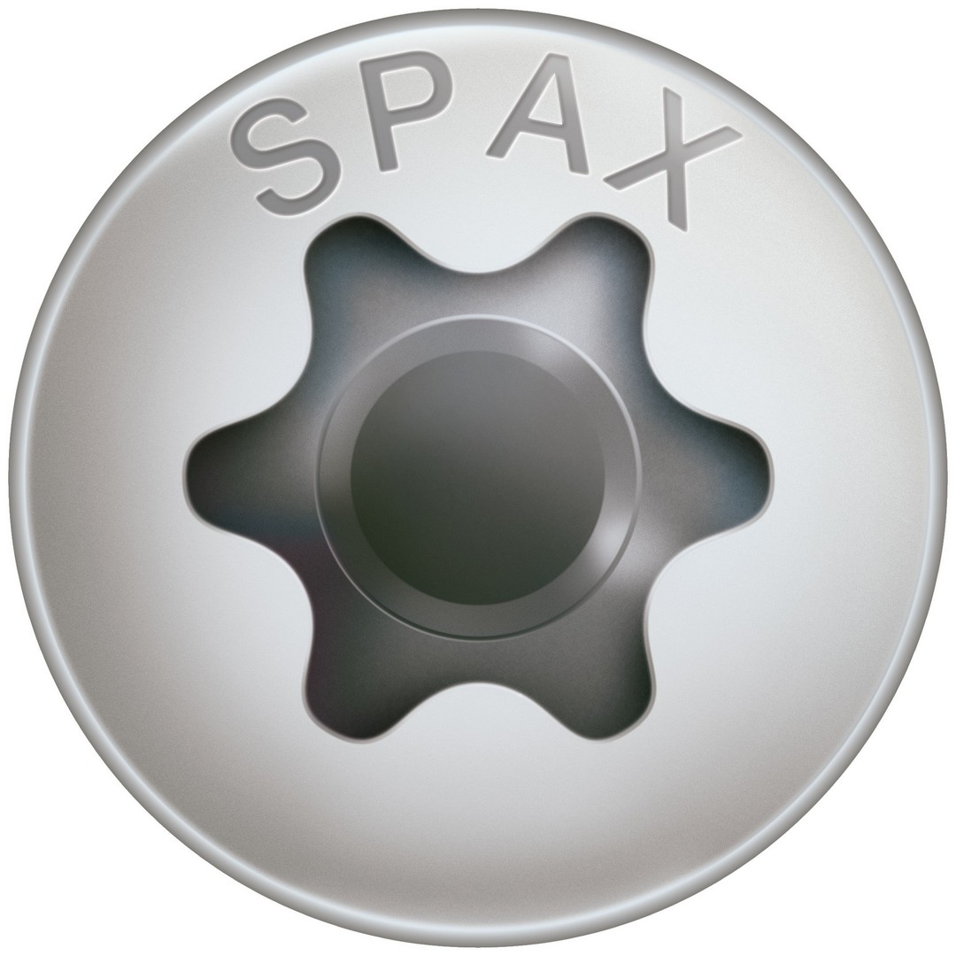 SPAX Tornillo de acero inoxidable, 3,5 x 20 mm, 200 unidades, Rosca completa, Cabeza redonda, T-STAR plus T15, 4CUT, Acero inoxidable A2