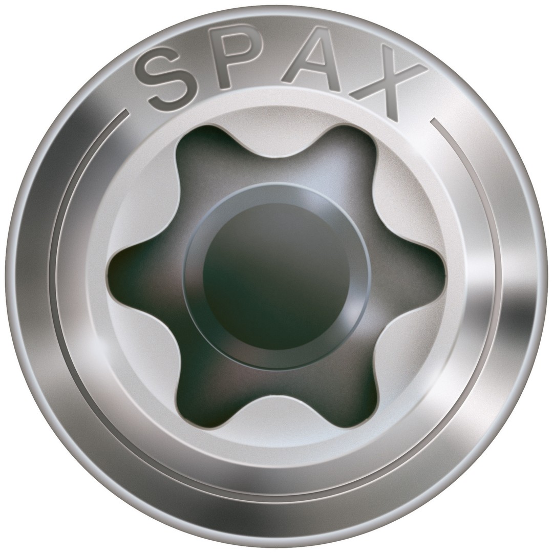 SPAX Tornillo para fachadas, 4,5 x 35 mm, 200 unidades, Rosca parcial, Cabeza gota de sebo, T-STAR plus T20, Punta CUT, Acero inoxidable A2