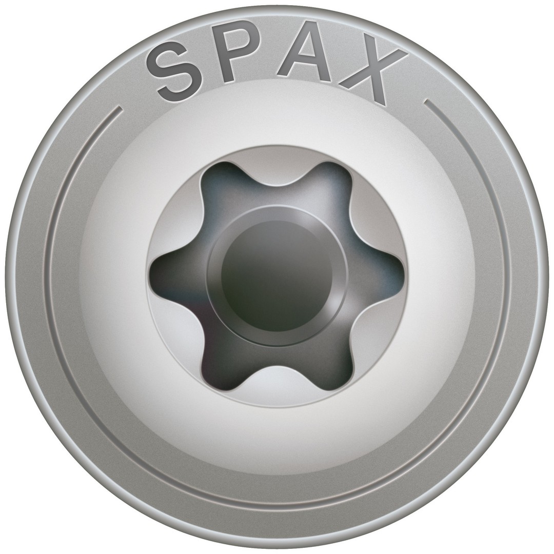 SPAX construcciones en madera, cabeza arandela, 8 x 50 mm, 50 unidades, rosca completa, T-STAR plus T40, 4CUT, acero inoxidable A2