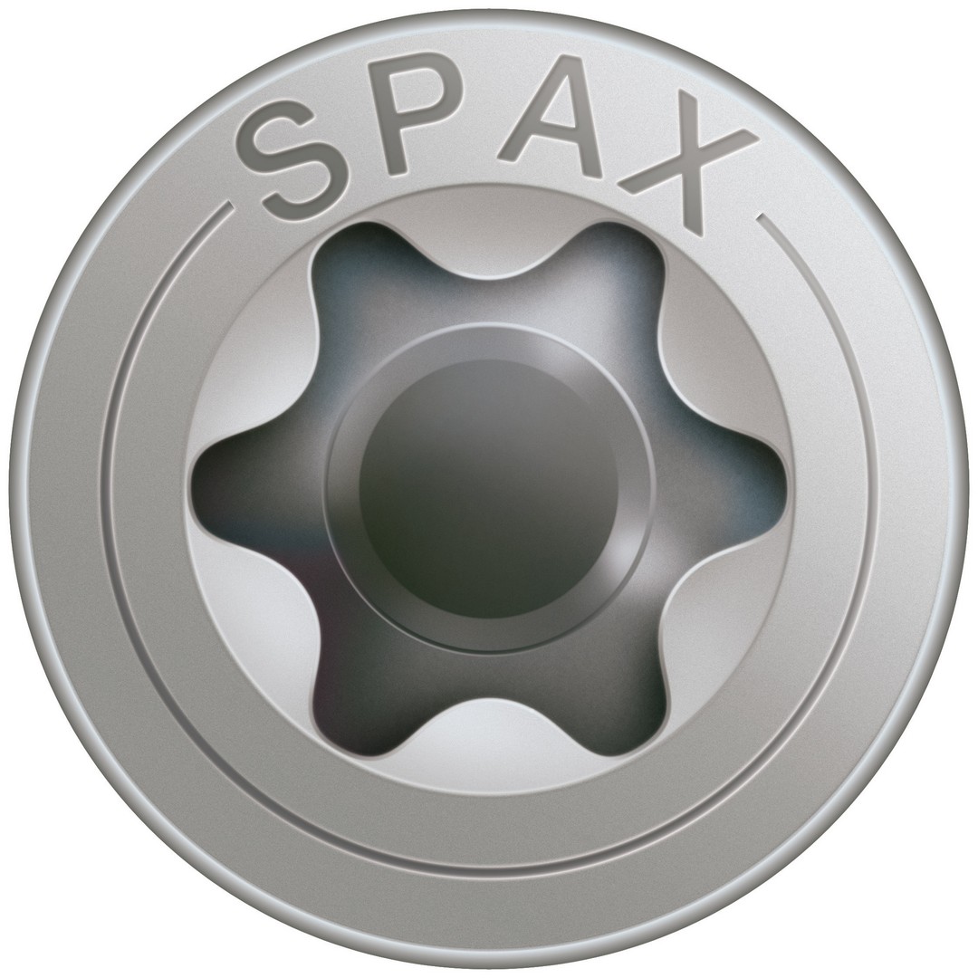 Cabeza Plana SPAX-S Nervios Fresadores T-STAR plus T40 Rosca Completa CUT A2 50 Ud., 100 mm