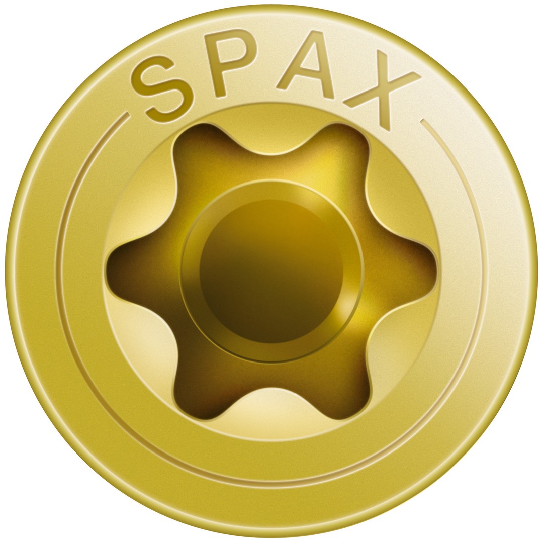 SPAX Tornillo universal encintados, 4 x 60 mm, 200 unidades, Rosca parcial, Cabeza plana, T-STAR plus T20, 4CUT, YELLOX