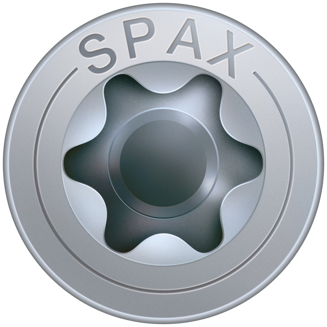 SPAX Tornillo para construcción en madera, 12 x 100 mm, 25 unidades, rosca parcial, cabeza plana, T-STAR plus T50, punta S, WIROX