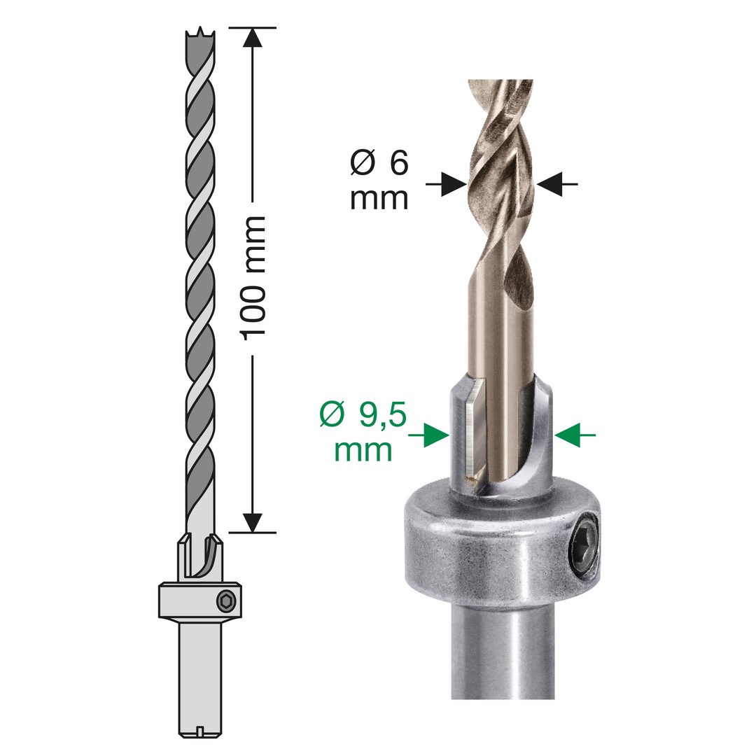 Broca avellanador 6 mm SPAX, 1 unidad