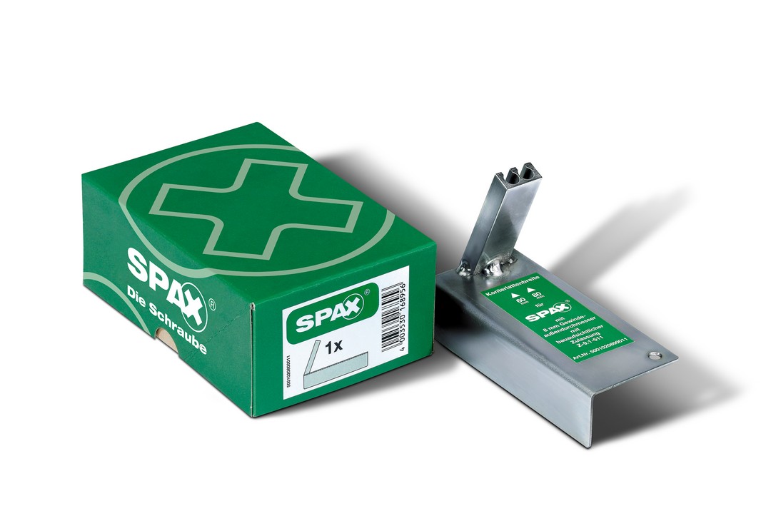 Calibre de atornillado SPAX para el aislamiento del tejado con el tornillo para construcciones en madera de 8 mm con cabeza plana y cabeza arandela , 1 unidad