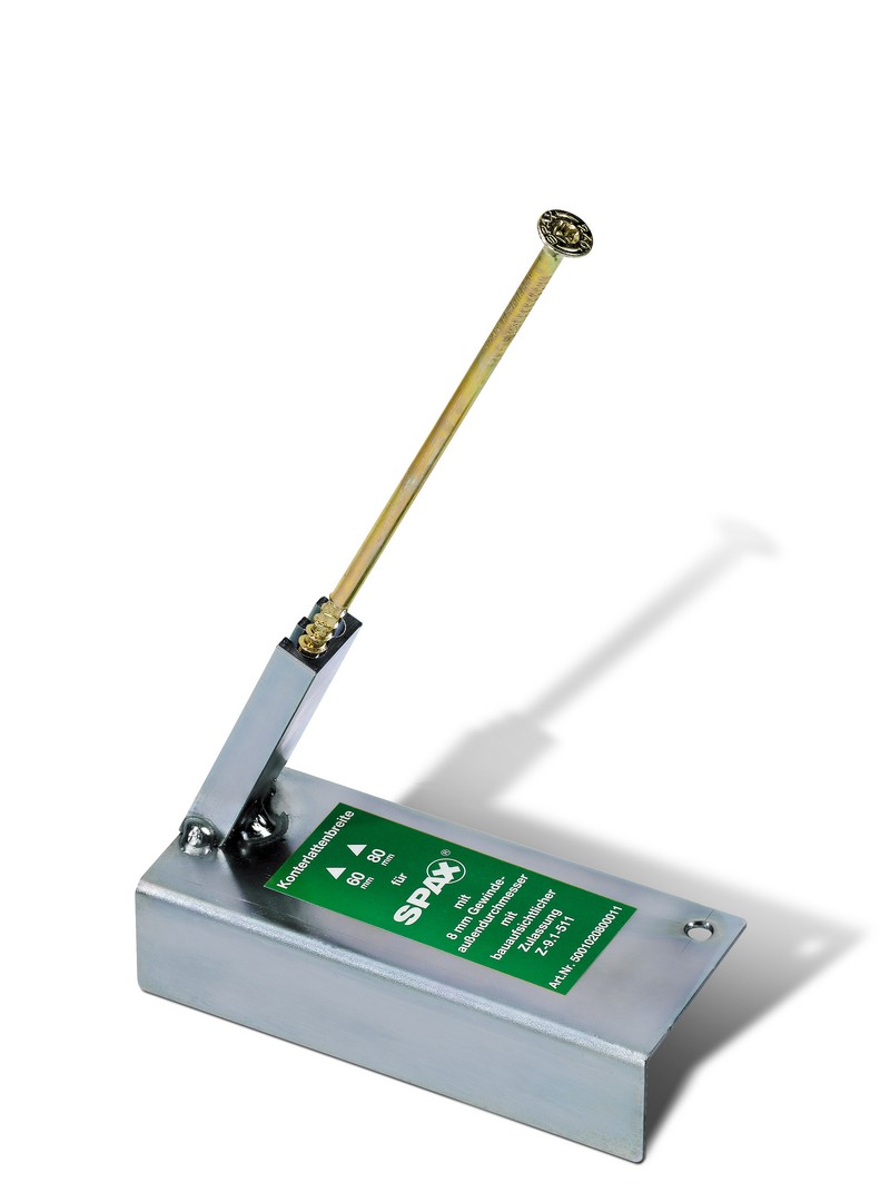 Calibre de atornillado SPAX para el aislamiento del tejado con el tornillo para construcciones en madera de 8 mm con cabeza plana y cabeza arandela , 1 unidad