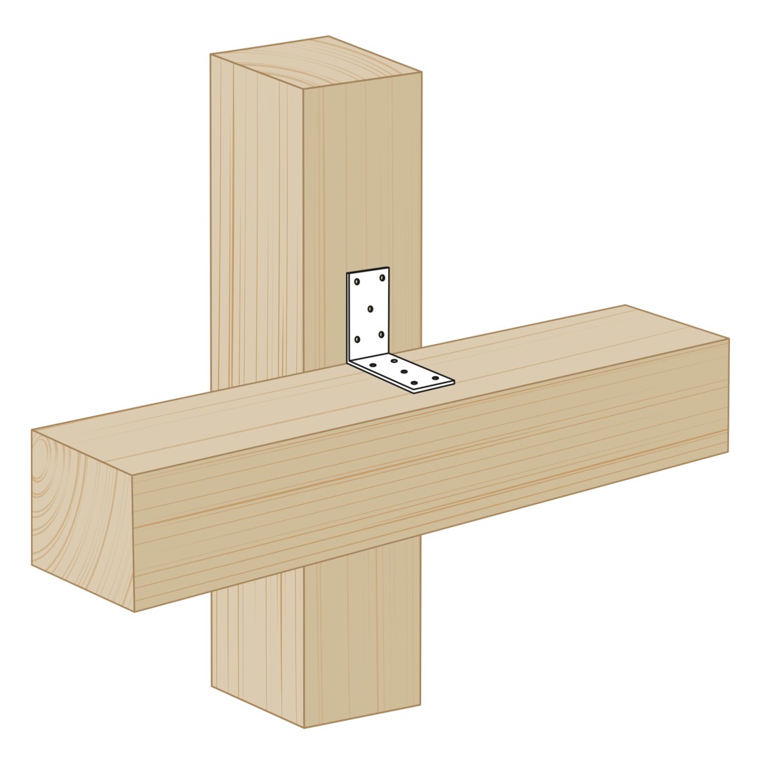SPAX Elemento de unión angular 90x90x40x3,0 - 100 UD.