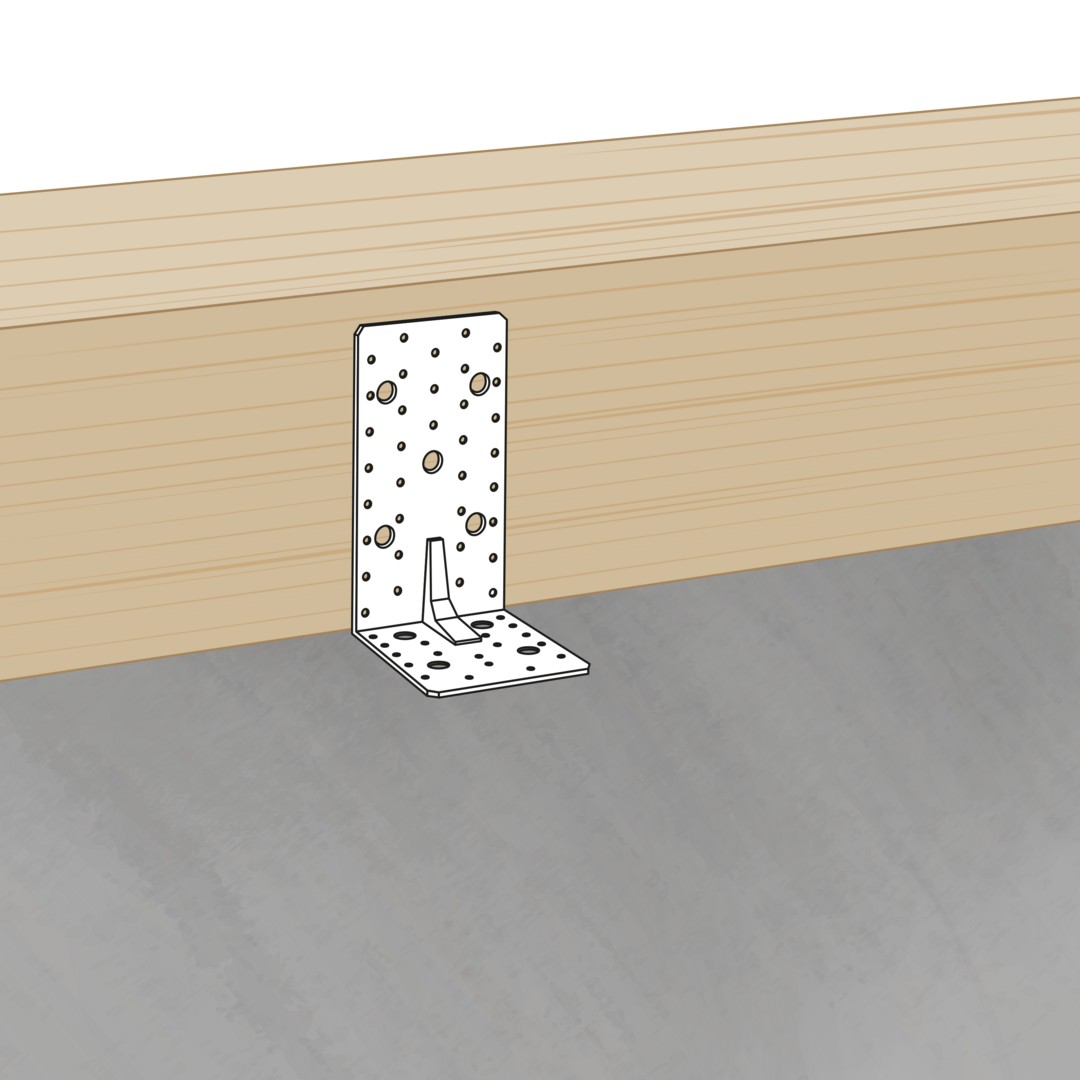 SPAX Elemento de unión angular con nervio 170x110x95x3,0 - 25 UD.