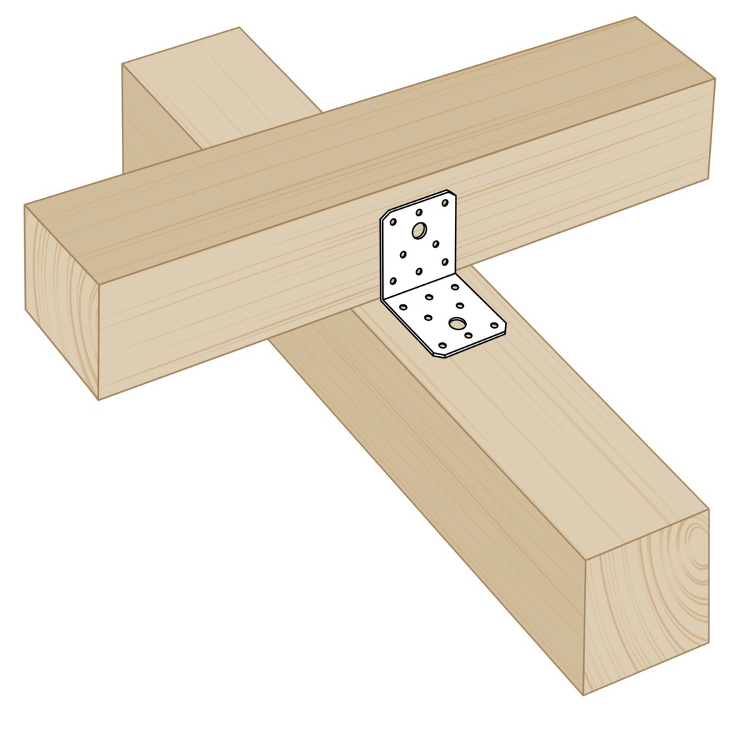 SPAX Elemento de unión angular 100x100x90x3,0 - 50 UD.