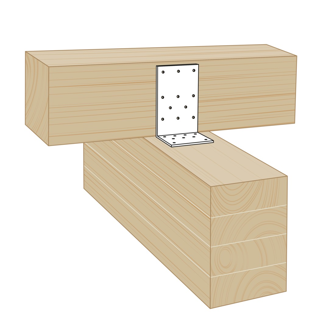SPAX Elemento de unión angular extra fuerte 130x70x80x4,0 - 25 UD.