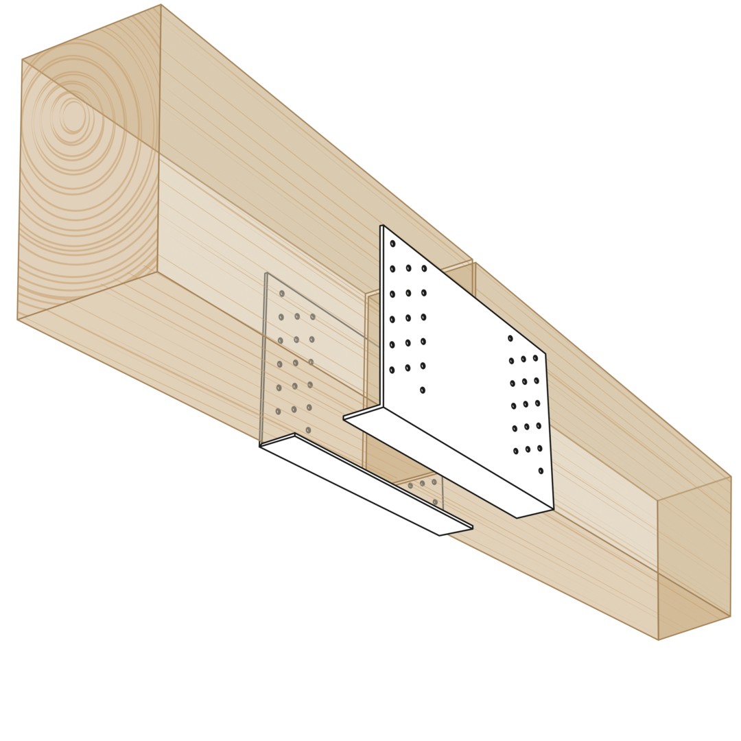 SPAX Abrazadera para viga de 2 piezas 180x220x2,0 - 15 UD.