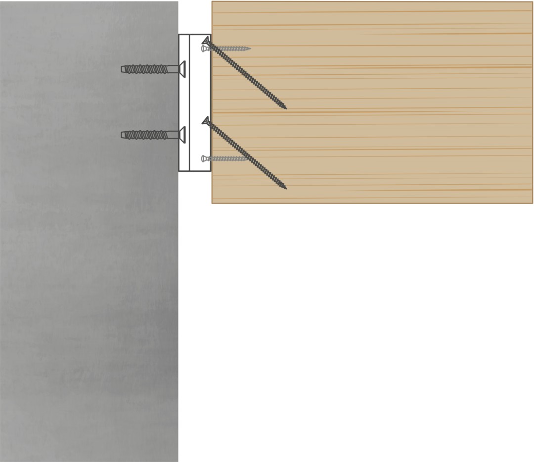 SPAX Unión oculta para hormigón 60x115x24 - 10 UD.