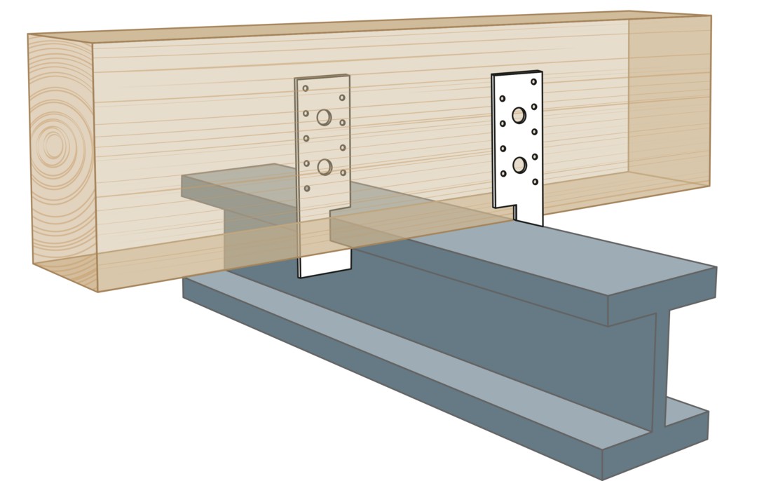 SPAX Anclaje para soporte en T 160 x 50 x 3,0 mm - 100 UD.