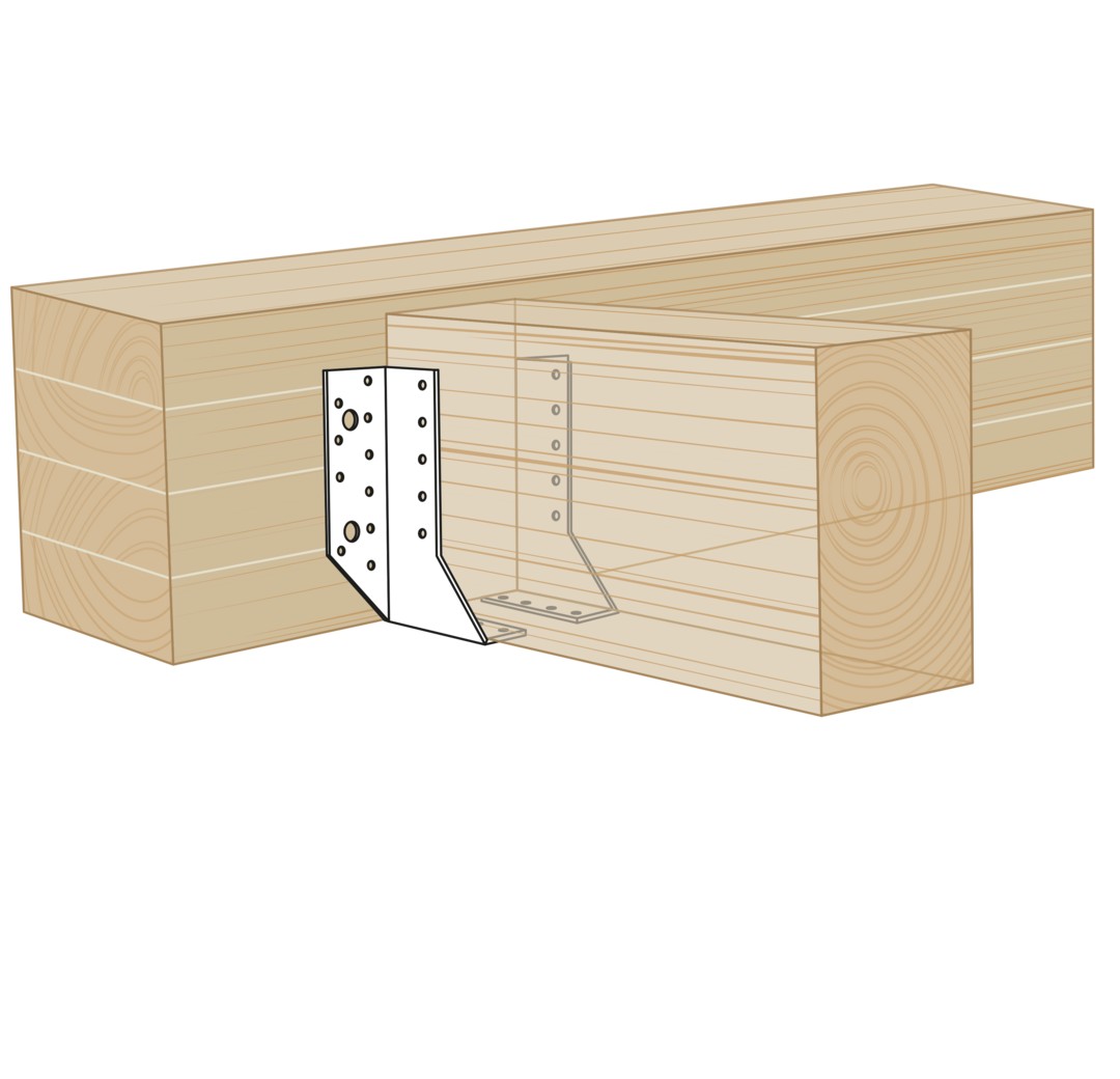 SPAX Soporte para vigas combinado de 2 piezas 25x160x2,0 - 25 UD.