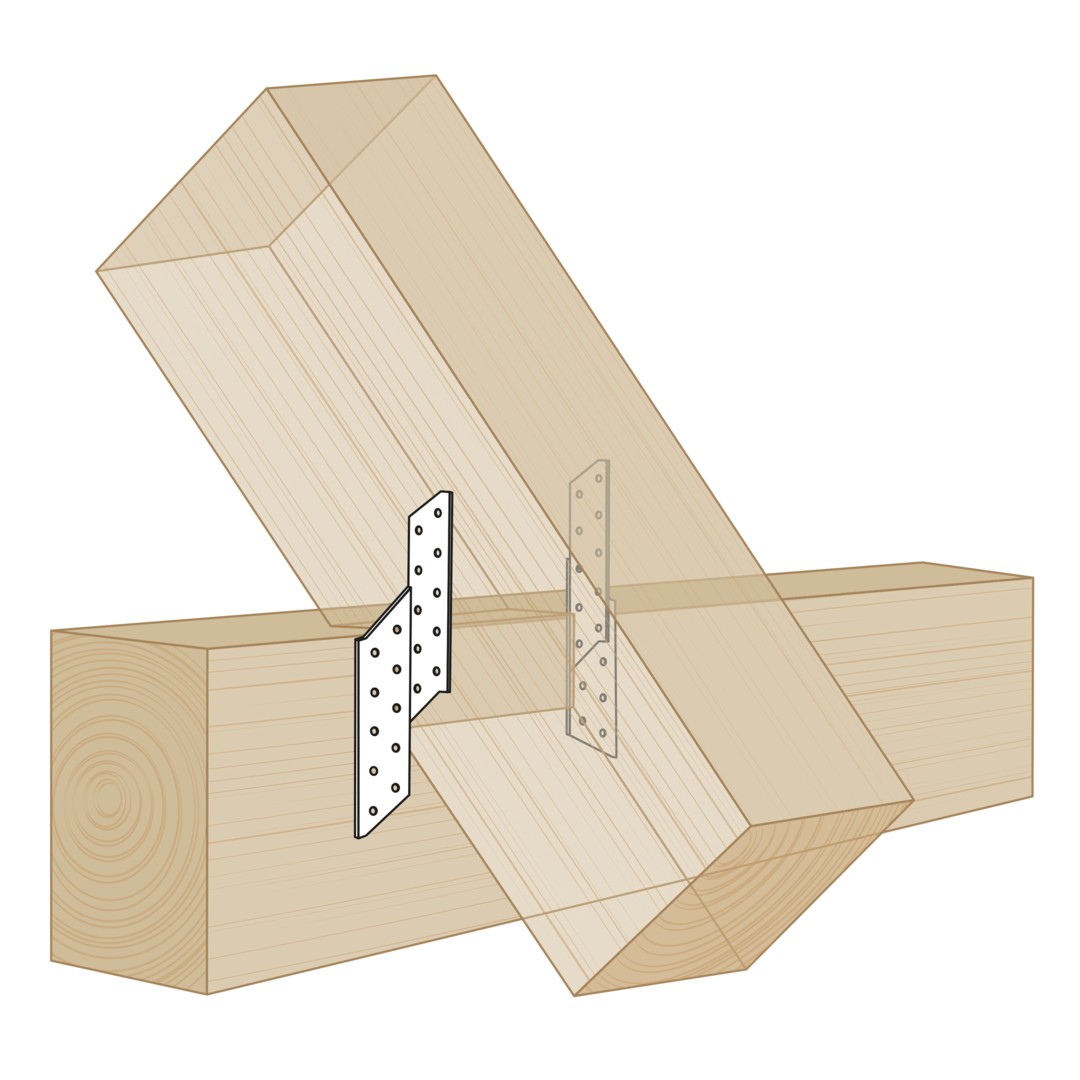 SPAX Escuadra para cerchas y cabrios juego D+I 290x34,5x2,0 - 100 UD.