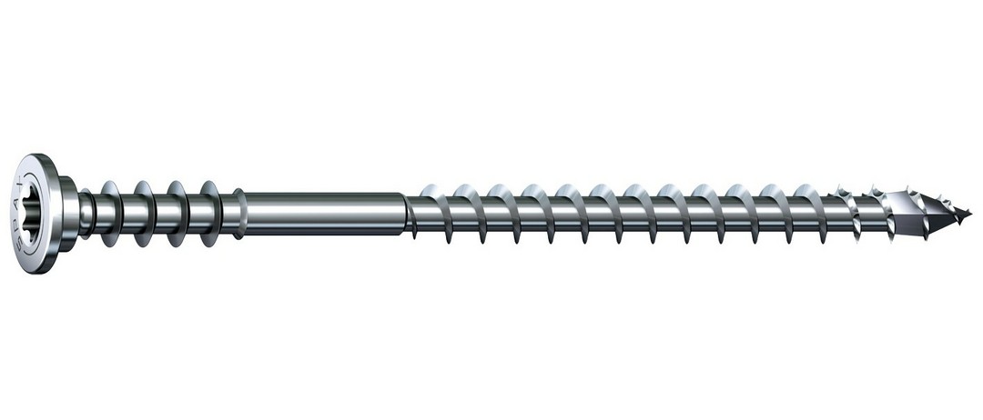 SPAX Tornillo de ajuste, cabeza plana, T-STAR plus, ranuras de retención, 4CUT, WIROX, 60 mm, 75 uds