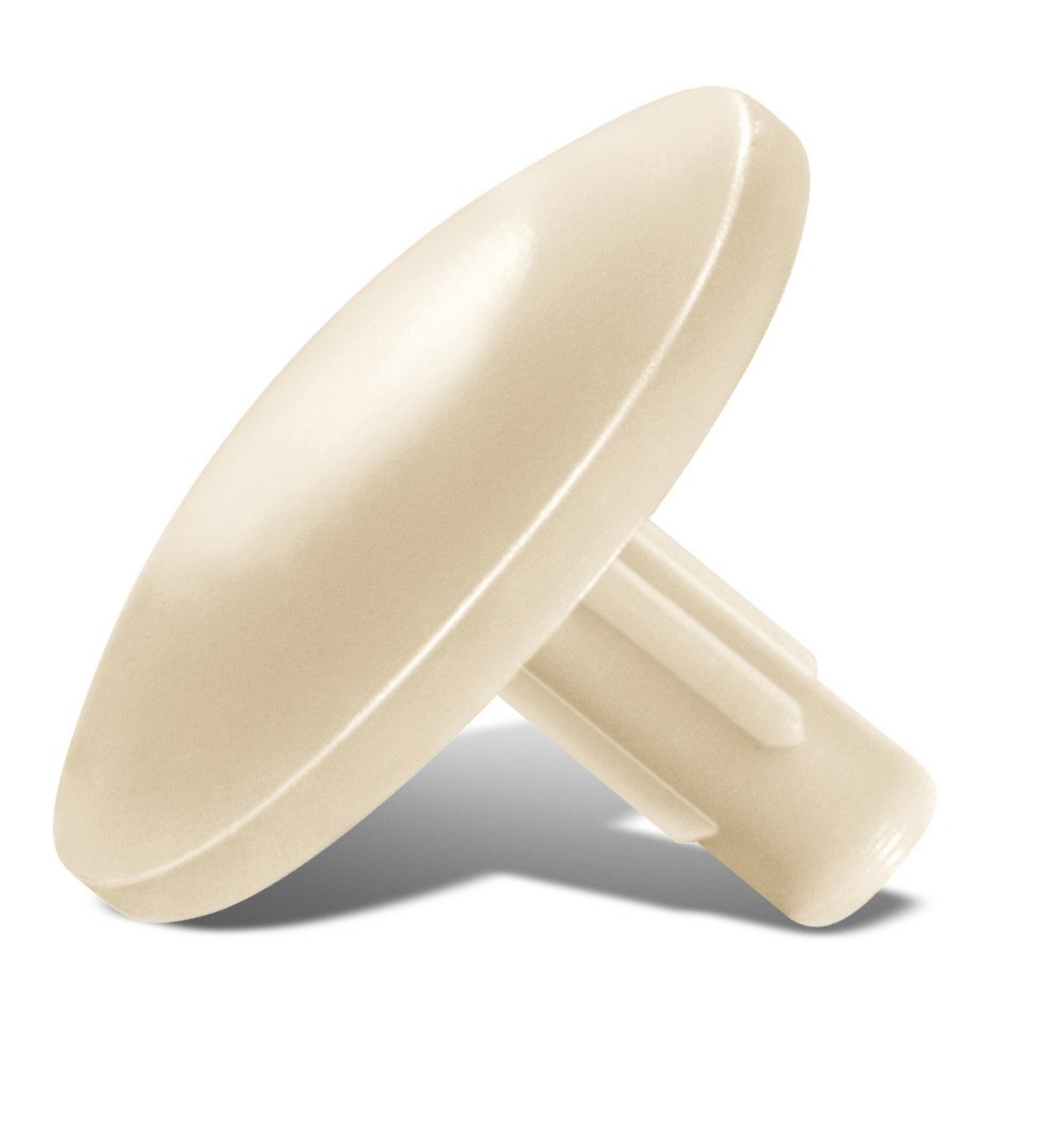 SPAX Tapones de plástico para Tornillo universal con taladro en la cabeza, beige, 25 unidades