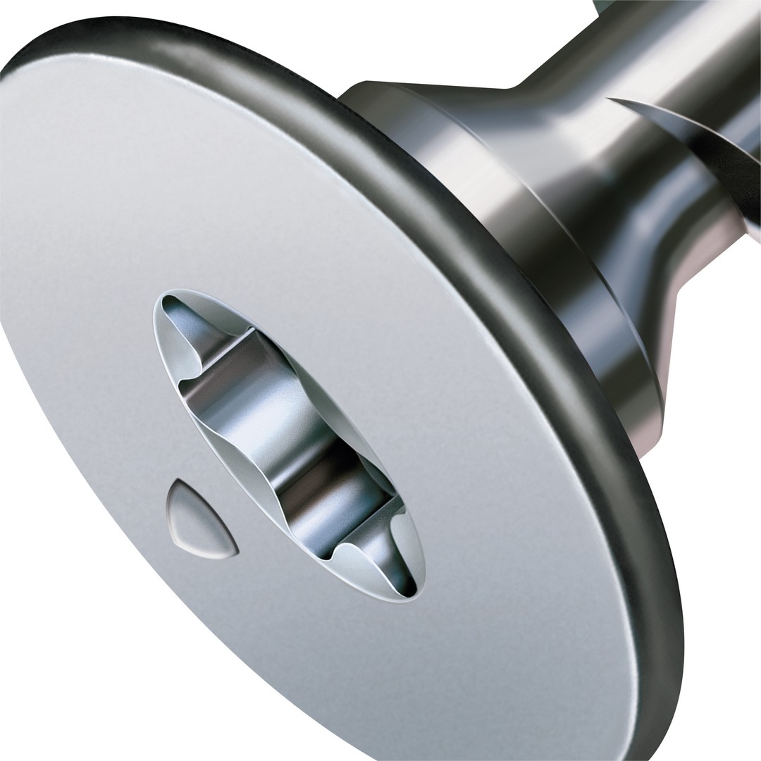 SPAX Cabeza de unión plana para paredes traseras, 3,0 x 20 mm, 25 unidades, rosca completa, cabeza de unión, T-STAR plus, 4CUT, WIROX