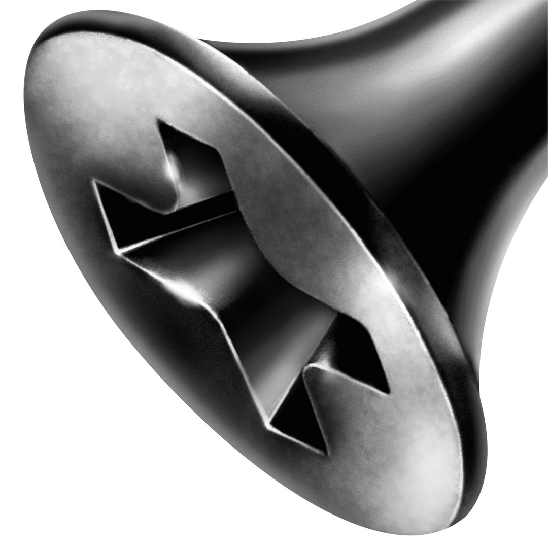 GIX D Punta perforadora, 3,5 x 25 mm, 200 unidades, Rosca completa, Cabeza de trompeta, Ranura en cruz H2, Punta perforadora, Fosfatado negro