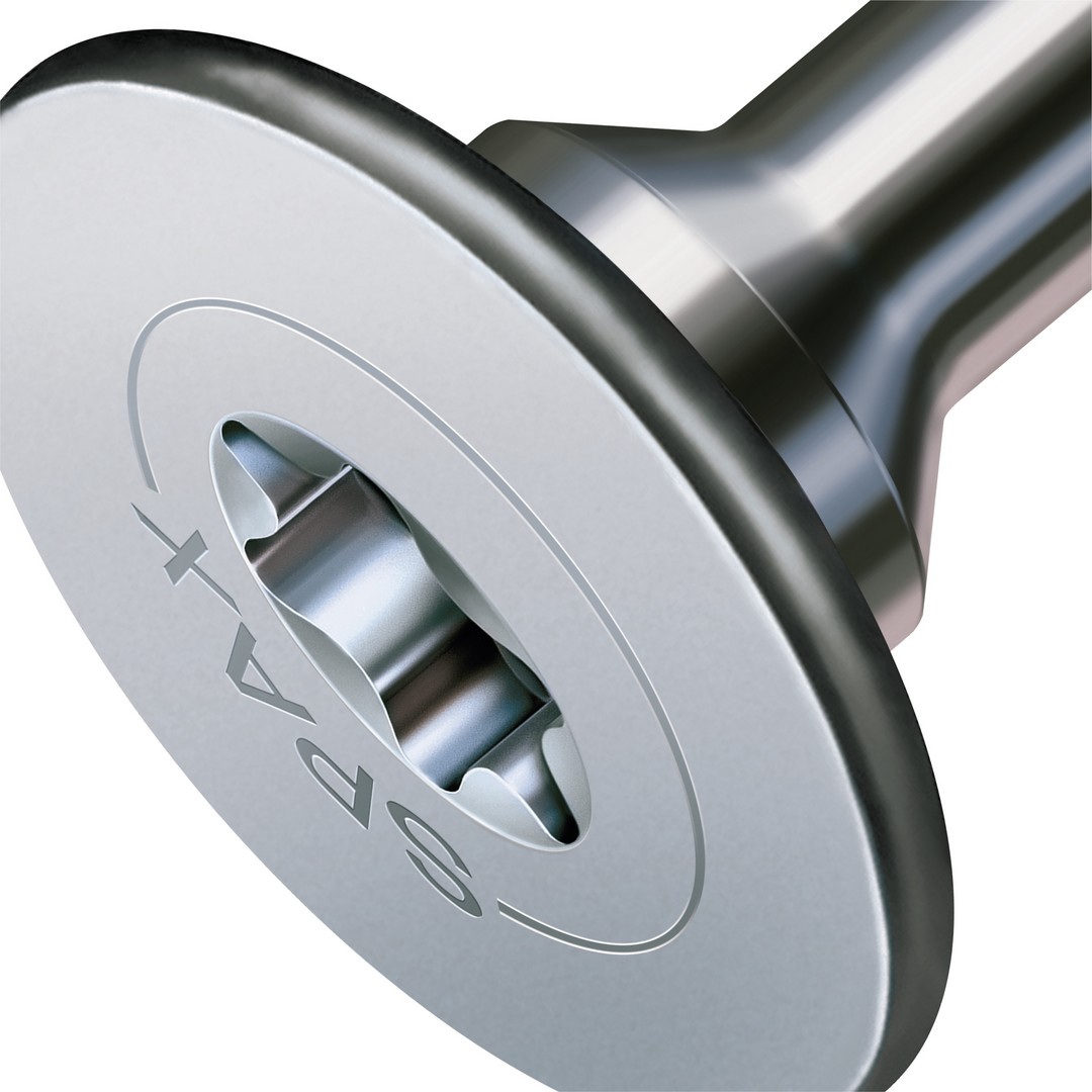 SPAX Cabeza de unión plana para cuerpo, 4,0 x 30 mm, 20 unidades, rosca parcial, cabeza de unión, T-STAR plus, 4CUT, niquelada