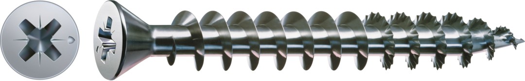 Tornillo universal SPAX, WIROX | Cabeza plana, Ranura en cruz Z, Rosca completa, Acero, Punta S
