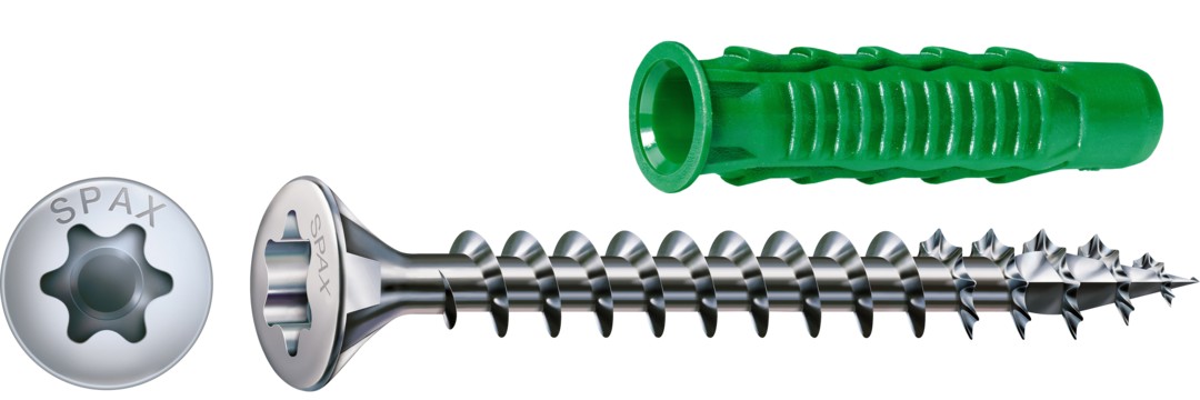 SPAX Tornillo universal, Rosca completa, Cabeza gota de sebo, T-STAR plus, 4CUT, WIROX, 4 x 40 mm, 60 uds