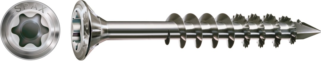 SPAX para fachadas, Pulido | Cabeza gota de sebo, T-STAR plus, Rosca parcial, Acero inoxidable A2, CUT
