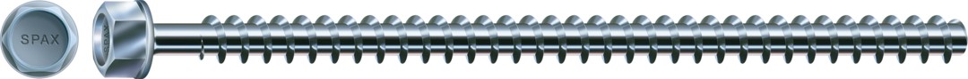 Vástago roscado SPAX, Galvanizado | Cabeza hexagonal, Hexagonal, Rosca completa, Acero