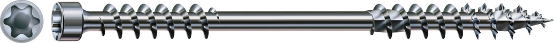 Tornillo para construcciones en madera SPAX, WIROX | Cabeza cilíndrica, T-STAR plus, Rosca de fijación, Acero, 4CUT